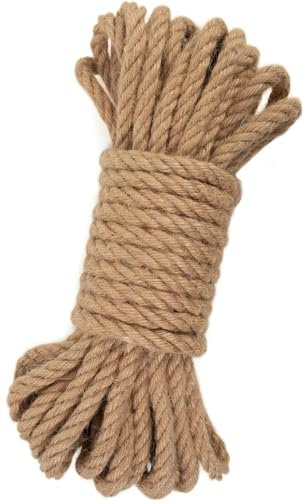 Hanfseil, Juteseil, Garten Juteschnur 6mm Dicke, Schwere Seil für Handwerk, Floristik, DIY, Dekoration, Bündel, Kratzbaum, Bündelung