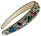 Fodattm Serre-tête pour femme avec strass à large bord et bandeau de haute qualité Multicolore