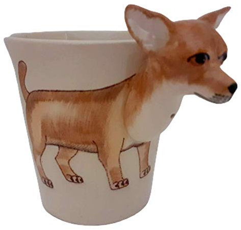 Vassoio Tazza-Coppa Cane Chihuahua Regalo Utensili Casa/Cucina Tavolo ceramica fatto a mano