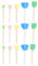NUOBESTY 15pcs Sponge Painting Stamper Flower Shaped Foam Sponge Brush Painting Tools for Painting Drawing DIY Crafts
