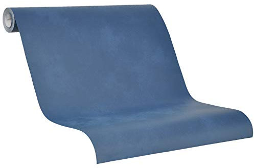 marburg Tapete Blau Uni Vliestapete Nuvola Modern für Schlafzimmer Wohnzimmer oder Küche Uni 10,05m x 0,53m Neu