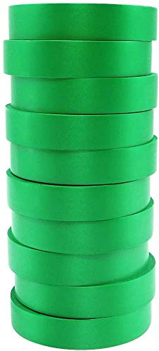 ALBOYI 10 Green Electrical Tape, 15mm x 15m Self-Adhesive PVC Insulation Gaffer Tape for Cable Protection, Insulating and Repairing Wires