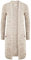 OXMO OXPhiletta Damen Lange Strickjacke Grobstrick Cardigan Longstrickjacke aufgesetzte Taschen 100% Baumwolle Regular fit, Größe:XL, Farbe:Dune (795409)