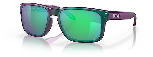 Oakley Herren Holbrook Sonnenbrille, Matt violett-grüner Spritzer/Prizm Jade, Standard