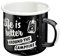 Nostalgic-Art Retro Emaille-Tasse, 360 ml, Life Is Better Around The Campfire – Geschenk-Idee für Camping-Fans, Camping-Becher, Vintage Design