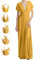 Vestidos infinitos para damas de honor, vestidos de invitada de boda para mujer, vestido cruzado de talla grande, vestidos largos convertibles multidirección, Amarillo mostaza, talla única
