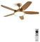 CREATE / WINDFLAT/Deckenventilator Gold mit Beleuchtung und Fernbedienung/Sommer-Winterbetrieb, DC-Motor, 6 Geschwindigkeiten, programmierbar, 3 Lichttemperaturen, doppelte Höhe, 40W, Ø132cm