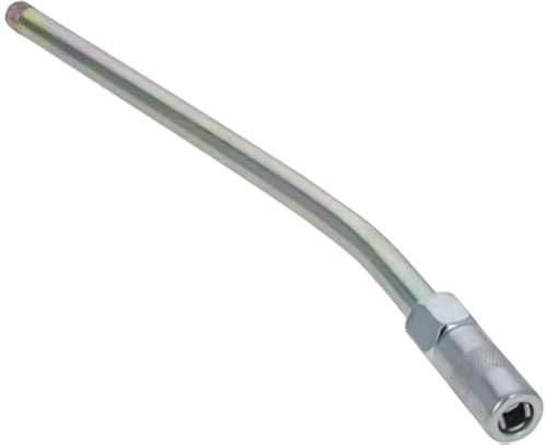 Hegebeck Fettpresse, Schlauchdüse, verzinkt, 230 mm, Silber und Messing, 1 Stück