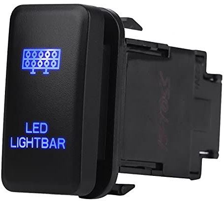 Qiilu Automatischer Auto Wippschalter 12V blau LED für LED-Lichtleiste für Landcruiser K3m585