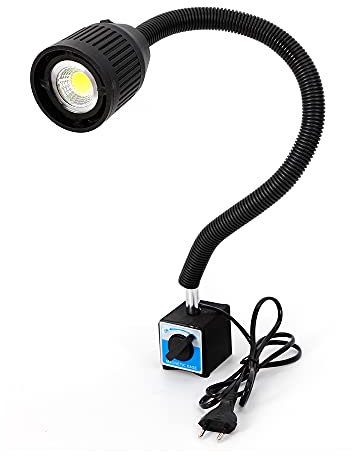 Lampada da lavoro a LED 220 V CNC con base magnetica, flessibile, impermeabile, per tornio fresatore, macchina da cucire, illuminazione industriale