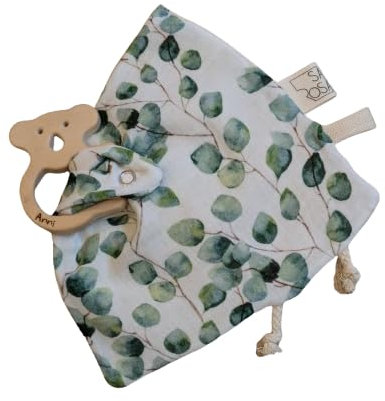 Sarosa Knistertuch mit Name | Baby Geschenke zur Geburt Taufe | personalisierter Greifling