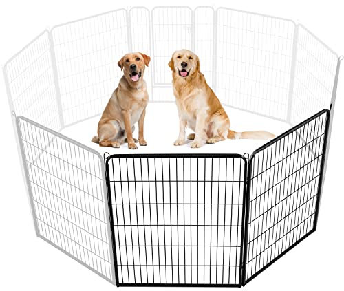 Yaheetech Dog Playpen, 2 Panel Puppy Play Pen Heavy Duty Pet Exercise Fence for Garden/Yard 100cm Height
