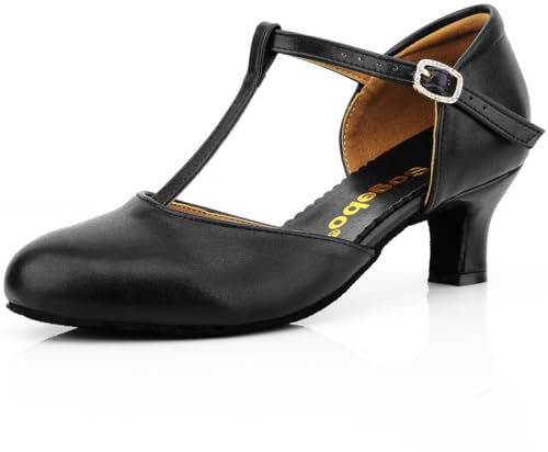 Women's Latin Ballroom Dancing Heels Wedding Pumps T-Strap Character Shoes | Dance Shoes