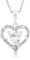 DIAMANTIS Herz Halskette 925 Silber Damen Halskette mit Herz Anhänger Silber Kette für Damen Schmuck Geschenk für Frau Frauen Mutter Freundin an Geburtstags Weihnachten Valentinstag