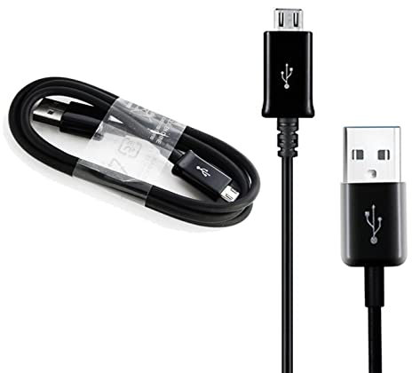 Original Genuine Samsung Original Fast Charging USB-A to Micro Charge and Sync Cable For Mobile Phones and Tablets [will ONLY fit older devices] (BLACK micro usb)