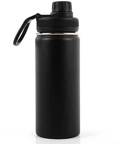 Leak Proof Sports Water Bottle 304 Stainless Steel Space Bottle Car Water Cup Large Capacity Sports Water Bottle Home Outdoor Mountaineering Insulation Cup With Three-finger Lid-black, 64oz/2000ml