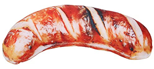 Raguso Simulation Essen Plüsch Kissen , Schlafen Dekoration Essen Kissen Kissen 3D Simulation Lustig für Schlafzimmer für Kinderzimmer Bett(Grillwurstkissen)