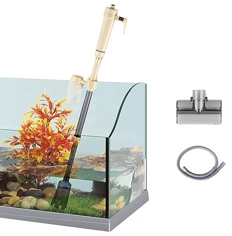 Bekasa Mulmsauger Aquarium Elektrisch, Quarium Kiesreiniger-Kit Aquarium Vakuum Kiesreiniger für Wasserwechsel, Sandreinigung, Kies und Bodengrund Reinigen