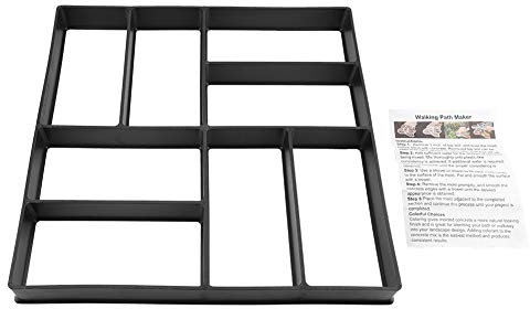 Gavigain Wiederverwendbare Betonweg Maker, Beton s und Formen, Hof Terrasse Rasen Garten DIY Gehweg Pflasterstein Formen, 8 Grid, 15,75 X 15,75 X 1,57inch