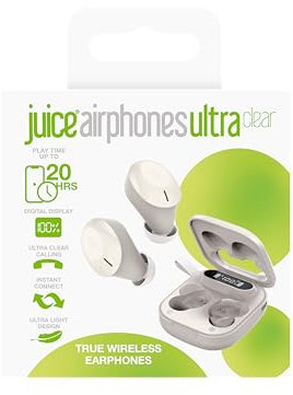 Juice Airphones Ultra Clear Wireless In-Ear Ohrhörer Smokey Cream