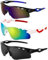 Jostift 3 Stück Sonnenbrille Herren Sport, Schnelle Brille Fahrradbrille Polarisiert Sportbrille Laufbrille Sunglasses UV400 Sonnenbrille für Fahrrad Laufen Outdooraktivitäten