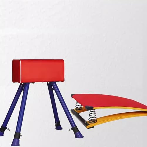 Gymnastik-Sprungbrett Kindergymnastik-Sprungbrett, Sprungbrett, Mini-Trampolin-Hilfssprungbrett mit 2/4-Feder, elastisches Brett mit hoher Sprungkraft, das die Sprungfähigkeit verbessert ( Color : Red