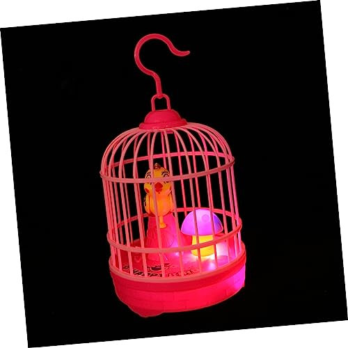 Abaodam 1 Set Leichte Musik Vogelkäfig Sprachaktivierter Vogel Praktisches Pädagogisches Spielzeug Sprachsteuerung Simulation Von Vögeln Simulation Von Vögeln Im Käfig Spielzeug