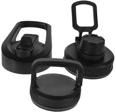 Sosoport 3pcs Sports Water Bottle Cap Insulated Cup Cover Straw Lid Spill Reusable Flexible for Tumbler
