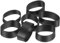 sourcing map 100Pcs Silicone Rubber Bands, 15x7mm Rubber Bands Rings Cable Ties Strong Elastic Bands Non-slip for Cord Wrapping Bag Wraps, Black
