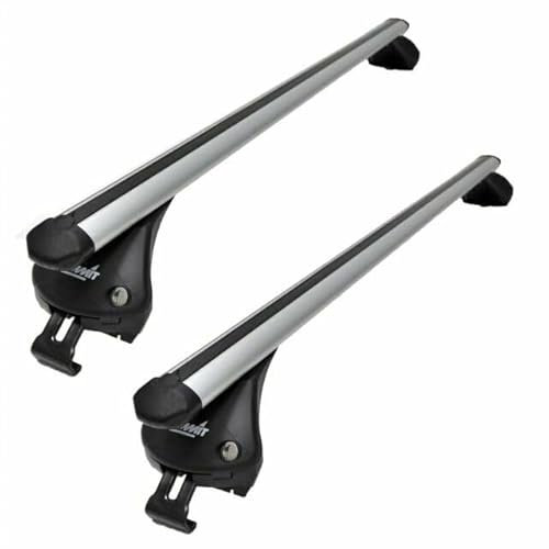 Summit SUP-965E Premium Vehicle Specific Railing Roof Bars - Aluminium, Locking, Set of 2, Silver