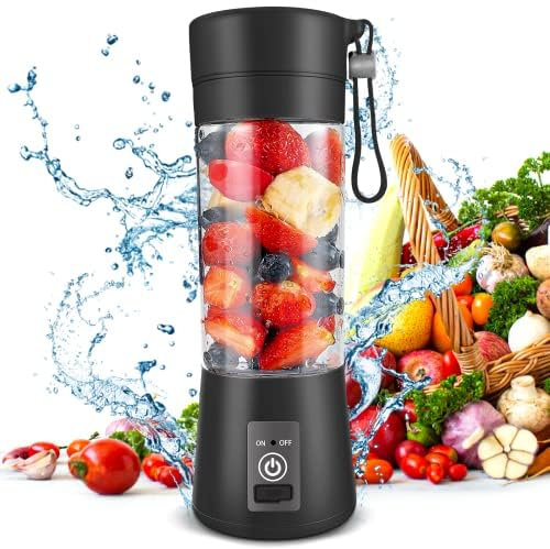 Personal Blender [Upgraded Version], Portable Blender for Shakes and Smoothies, with USB Rechargeable, 6-Point Stainless Steel Blades for Gym,Office,Traveling