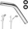 Shower Head Extension Arm Curved Forward 20cm Universal G1/2 Handheld Shower Pipe Extension Adapter Stainless Steel Extra Hose Fitting Showerhead Extender for Home Bathroom Overhead