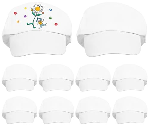 DIY Baseballkappe Weiß, 10pcs Kappe Weiß Cap Zum Bemalen Kinder Weisse Hut Unvollendete Baumwollkappen Für DIY Graffiti Weihnachten, Halloween, Thanksgiving Partys