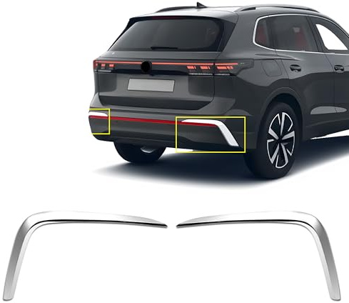 INLY Heckstoßstangen Diffusor Leiste Stoßstangenleiste Heckstoßstange kompatibel mit Tiguan (ab 2024)