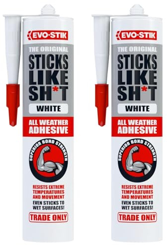 All Weather Grab Adhesive – 2 Pack (290ml Each) | High Strength Sealant for Construction & DIY | Bonds to Wood, Concrete, Plastic & Metal