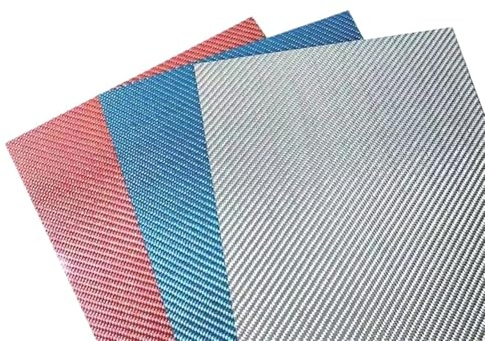 Feuilles de panneaux en fibre de carbone, Plaque composite en fibre de carbone 200 x 400 mm, multicolore, épaisseur 1 à 4(2.5mm Blue)