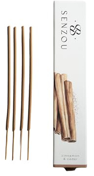 SENZOU Incense Sticks Cinnamon & Cedar | für Entspannung & Meditation | 100% natürlich | Harmonisches Dufterlebnis | Perfekt für Yoga & Achtsamkeit | Wellness- & Self-Care-Rituale