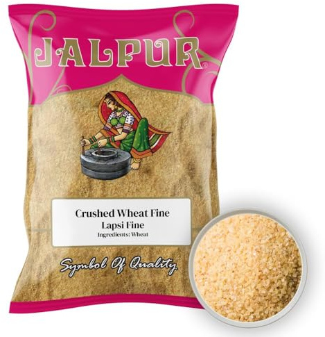 Jalpur Bulgur Wheat (Pourgouri/Lapsi) – 200g | Fine Crushed Wheat | High-Fiber Cereal Grain | Rich in Plant-Based Protein & Micronutrients | Quick Cooking & Versatile | Suitable for Vegetarians