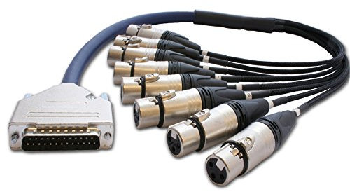 Van Damme 25 Pin D Sub to Female XLR Lead. Tascam Analogue Standard (2m)