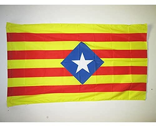 AZ FLAG Bandera de CATALUÑA ESTELADA BLAVA HISTORICA 150x90cm para Palo - Bandera CATALANA INDEPENDENTISTA – Catalunya 90 x 150 cm