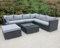 Hansson Polyrattan Lounge Sitzgruppe Gartenmöbel Garnitur Poly Rattan 3 bis 7 Sitzplätze Plus Hocker (6 Sitzplätze + 1 Hocker (Variant B))