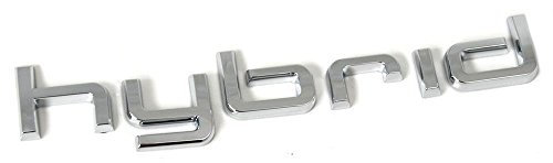 Original Audi Hybrid Schriftzug hinten Heckklappen Exterieur Emblem Logo Chrom
