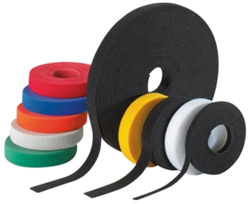 Dönges Klettband Universal, 20 mm breit, Rolle mit 10 m, schwarz (Befestigungsbinder Kabelband Kabelbinder Klettbinder Montageband Montagebinder Straps Strapse Wiederöffnungsbinder FE510090304)