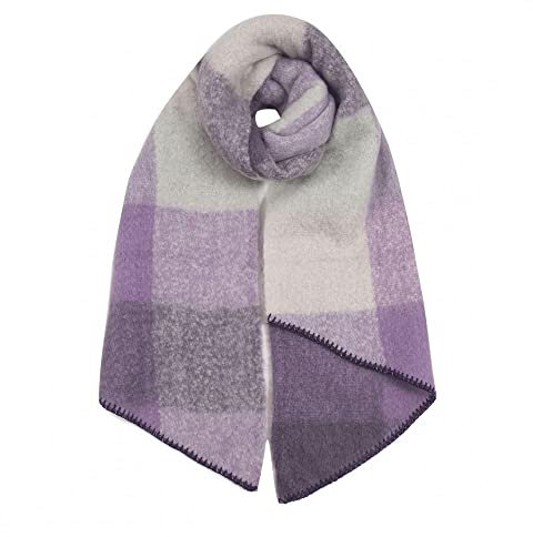 FASHION YOU WANT Damen XXL SCHAL kariert und mit Stern Motiv kuschelig warm Trend 2018 Stola XXL Tuch (rosa Stern)