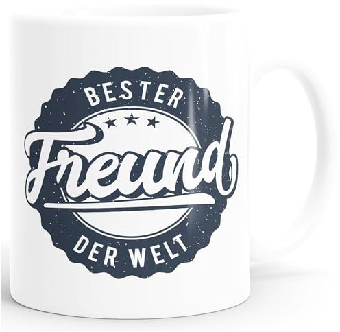 MoonWorks® Kaffee-Tasse Bester Freund der Welt Geschenk-Tasse weiß unisize