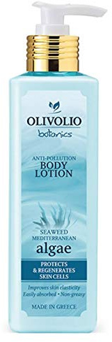 Olivolio botanics 96% Anti Pollution natürliche Körperlotion mit 100% Bio Meeresalgen & Spirulina ohne Mineralöl und Parabene - 250 ml