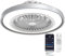 UNIVERSALBLUE Ventilador de Techo con Luz LED Multicolor y WIFI | Ventilador sin Aspas con Luz Regulable | Alexa & Google Assistant | Acabado en Madera | Temporizador | Control Remoto