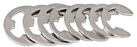 BOZONLI 200 Pezzi 5mm E-clip Anello Seeger di Sicurezza, Anelli Elastici Sicurezza in Acciaio Inox