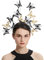 Coucoland Schmetterling Fascinator Hut Monarch Schmetterling Stirnband Krone Teeparty Halloween Kostüm Kopfschmuck, Goldfarben / Schwarz, Einheitsgröße