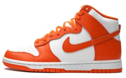 Nike Dunk Hi Retro Basketballschuhe für Herren, White Orange Blaze White, 42.5 EU
